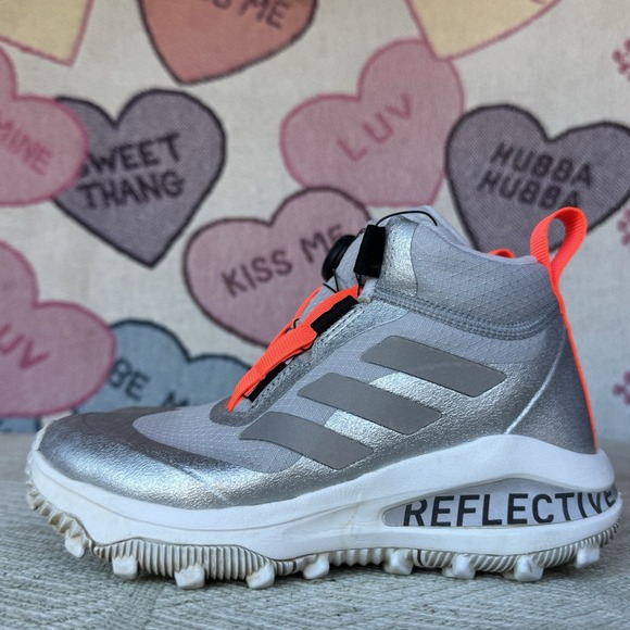 Size 1.5y - adidas Boy's FortaRun Boa ATR K Reflective Silver Shoes S23813 - Picture 1 of 8